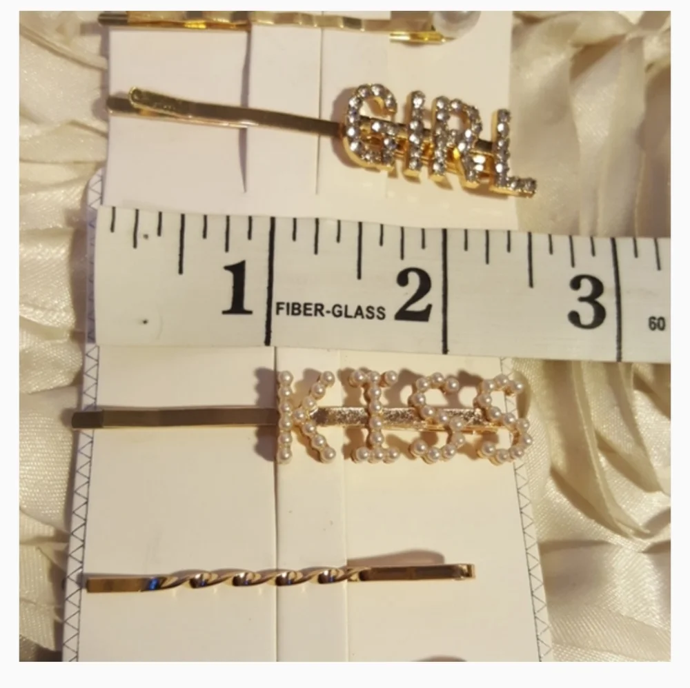 Rhinestone & Pearl Hair Clips - Statement Barrettes.